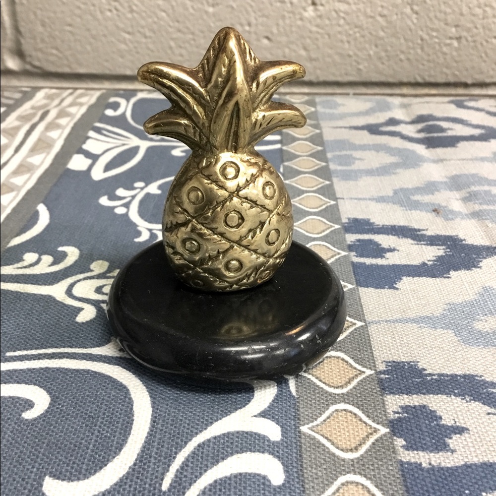 Vintage Solid Brass Pineapple Paperweight